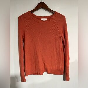 Madewell Orange Province Cross Back Pullover Knit Sweater Small